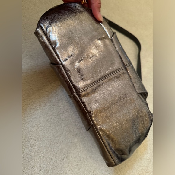 Coach Brooke Convertible Pewter Silver Metallic Shoulder Bag like new - Picture 6 of 16